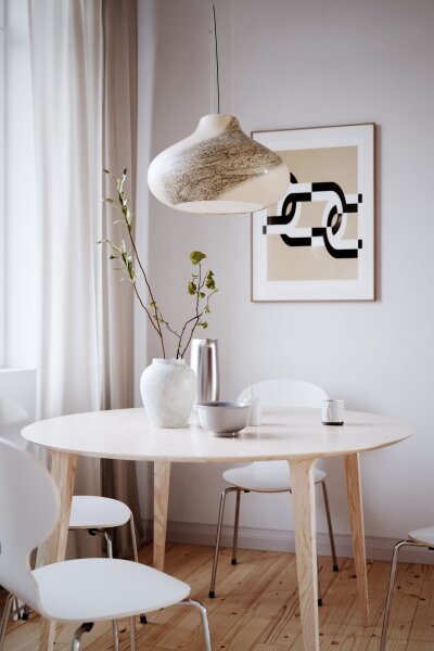 Lampe à suspendre verre L : 44,5 cm H : max. 140 cm E27 Marron marbré