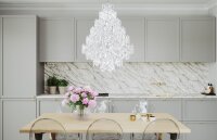 Lustre cristal métal L : 58 cm H : max. 120 cm 11x...