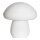 Lampe de table champignon look verre hauteur 30 cm blanc E27