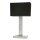 Lampe de table métal tissu 47 cm chrome noir E27 anguleux