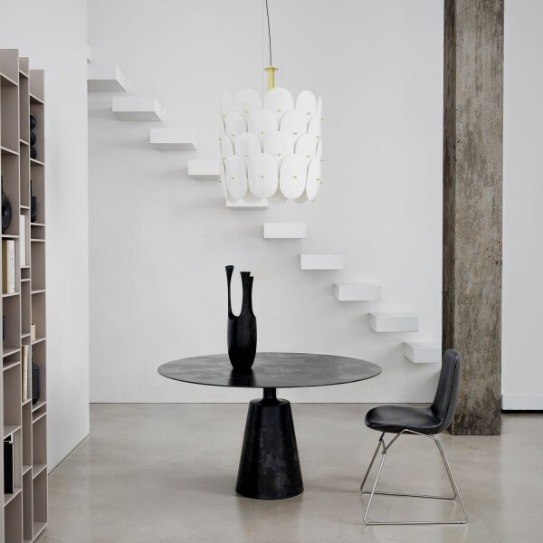 Lampe à suspendre verre métal Ø 50 cm H : max. 120 cm E27