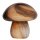Lampe de table verre 30 cm de haut marbré brun E27 design champignon