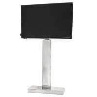 Lampe de table noir chrome 69,5 cm de haut m&eacute;tal...