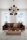 Suspension métal verre largeur 80 cm noir or 8x G9
