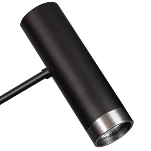 Grand luminaire en arc de 217 cm de haut à 2 flammes en noir GU10