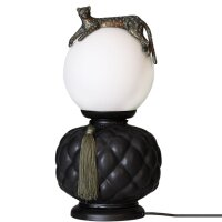 Lampe de table céramique verre hauteur 45 cm noir...