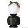 Lampe de table céramique verre hauteur 45 cm noir blanc vert