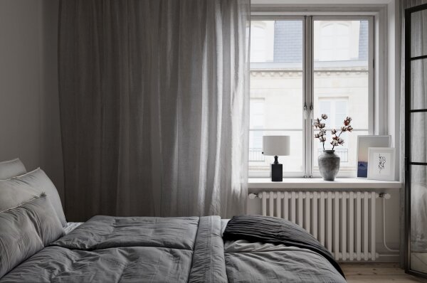 Lampe de table bois tissu 41 cm noir blanc pour E27