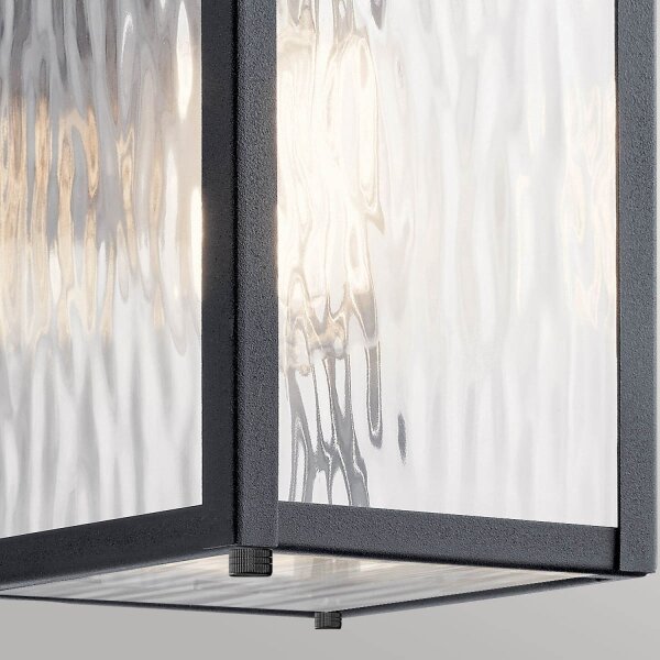 Applique extérieure aluminium verre E27 IP44 hauteur 25,8 cm