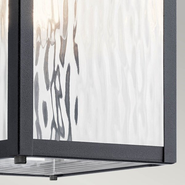 Lanterne murale extérieure aluminium verre E27 IP44 hauteur 34,2 cm