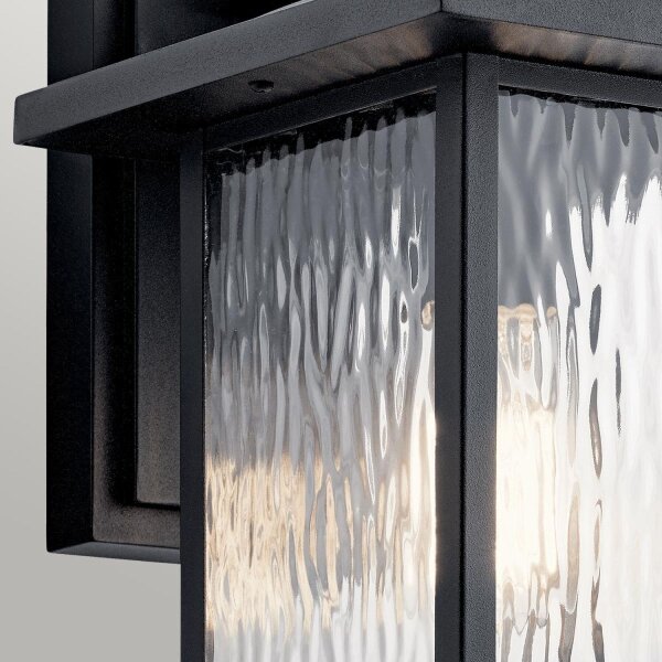Lanterne murale extérieure aluminium verre E27 IP44 hauteur 34,2 cm
