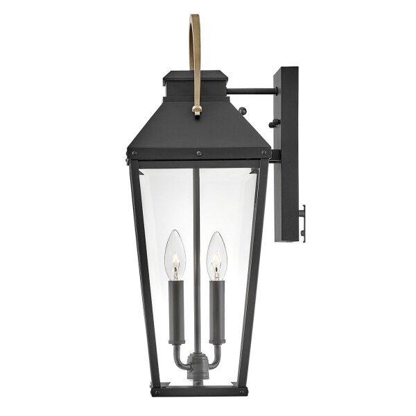 Applique extérieure verre aluminium E14 IP44 hauteur 55,6 cm