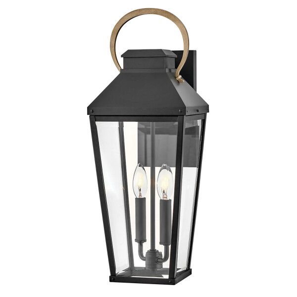 Applique extérieure verre aluminium E14 IP44 hauteur 55,6 cm