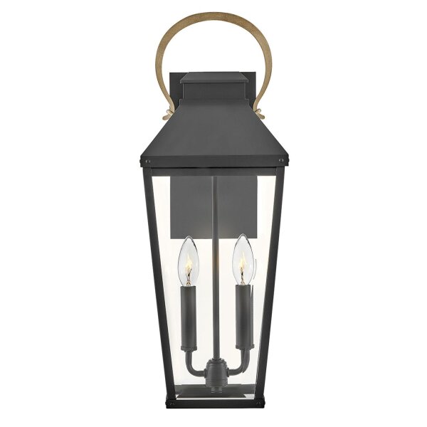 Applique extérieure verre aluminium E14 IP44 hauteur 55,6 cm