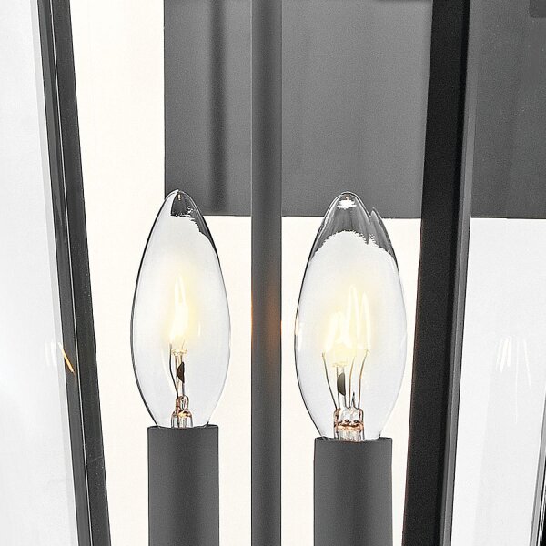 Applique extérieure verre aluminium E14 IP44 hauteur 55,6 cm