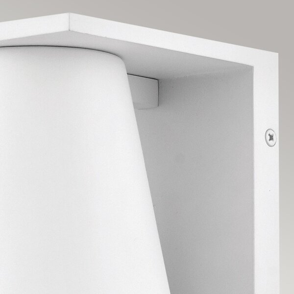 Applique murale extérieure blanche LED GU10 IP44 15,4 cm de haut petite