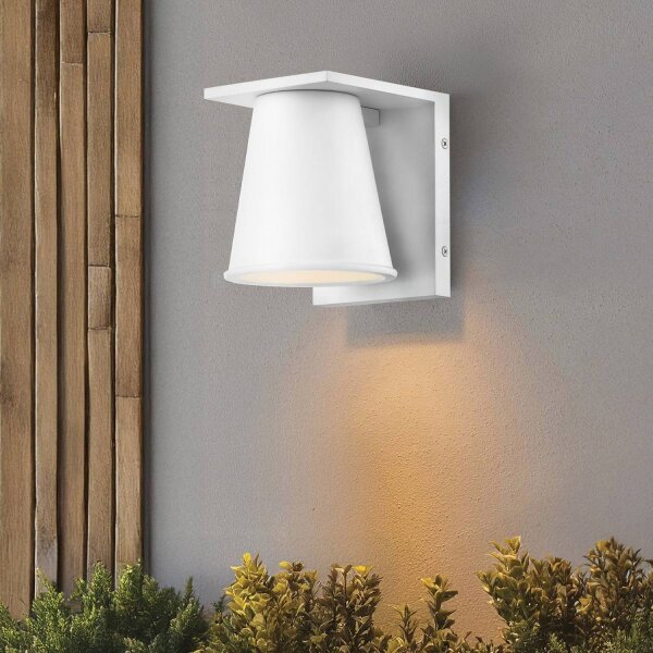 Applique murale extérieure blanche LED GU10 IP44 15,4 cm de haut petite