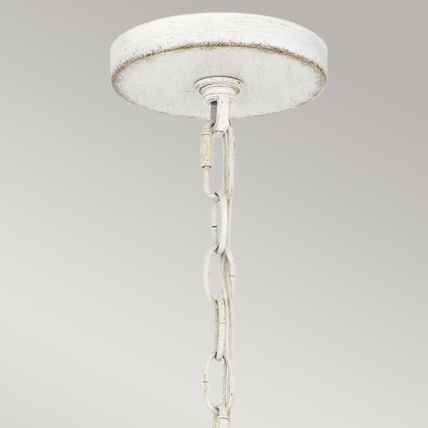 Lampe dextérieur suspendue Abat-jour corbeille E27 IP44 Ø 40,5 cm Blanc antique