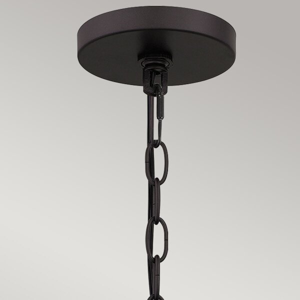 Suspension extérieure abat-jour corbeille E27 IP44 en bronze foncé