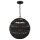 Suspension extérieure abat-jour corbeille E27 IP44 en bronze foncé