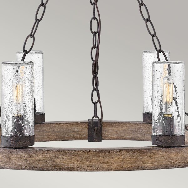 Lustre extérieur Ø 61 cm IP44 E14 Métal Verre Anneau