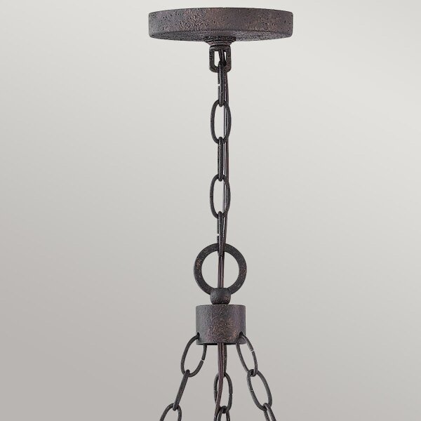 Lustre extérieur Ø 61 cm IP44 E14 Métal Verre Anneau
