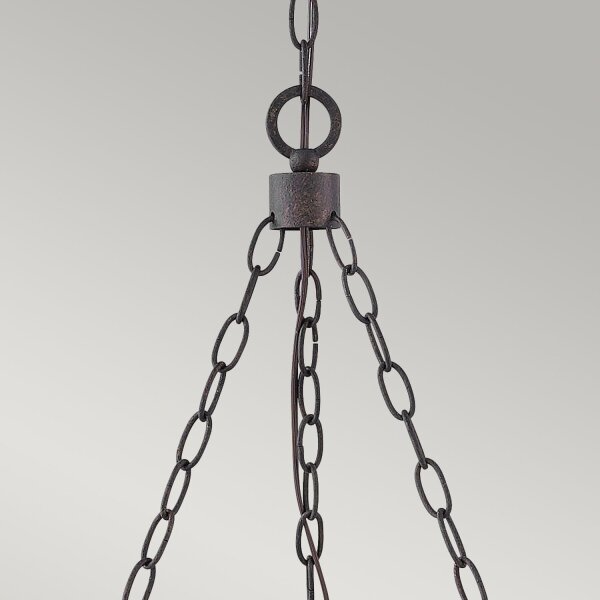Lustre extérieur Ø 61 cm IP44 E14 Métal Verre Anneau