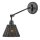 Applique murale métal rotin E27 orientable noir polyvalent