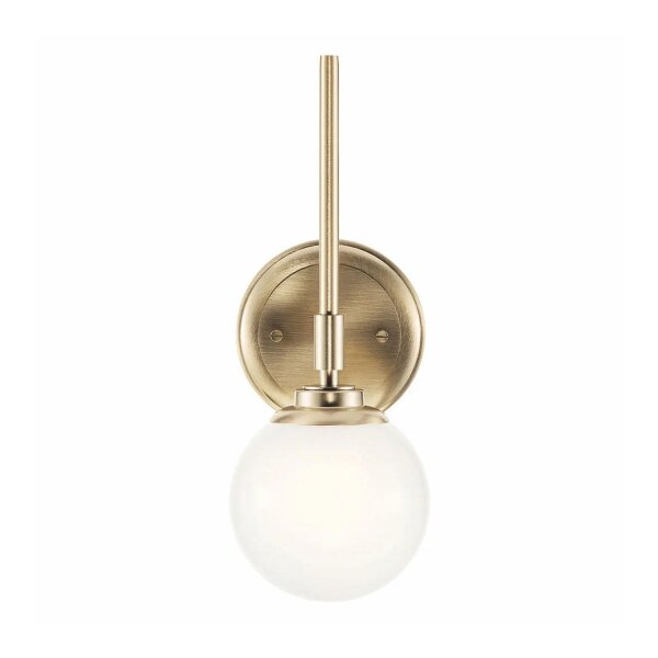 Applique murale salle de bain Abat-jour sphérique H : 34,8 cm avec LED G9 3000K