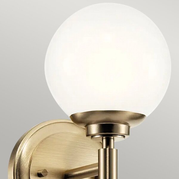 Applique murale salle de bain Abat-jour sphérique H : 34,8 cm avec LED G9 3000K