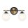 Lampe de salle de bain LED G9 verre métal IP44 L:37,3 cm Boule