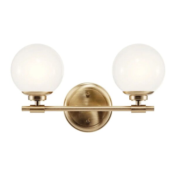 Luminaire de salle de bain mural avec 2x G9 LED 37,3 cm de large IP44 verre métal