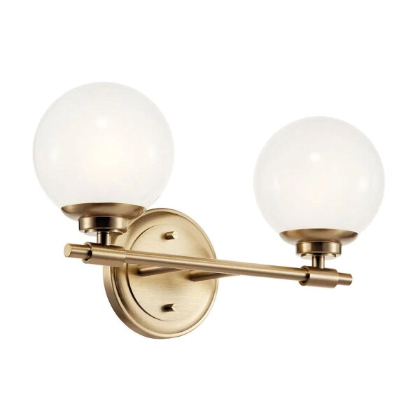 Luminaire de salle de bain mural avec 2x G9 LED 37,3 cm de large IP44 verre métal