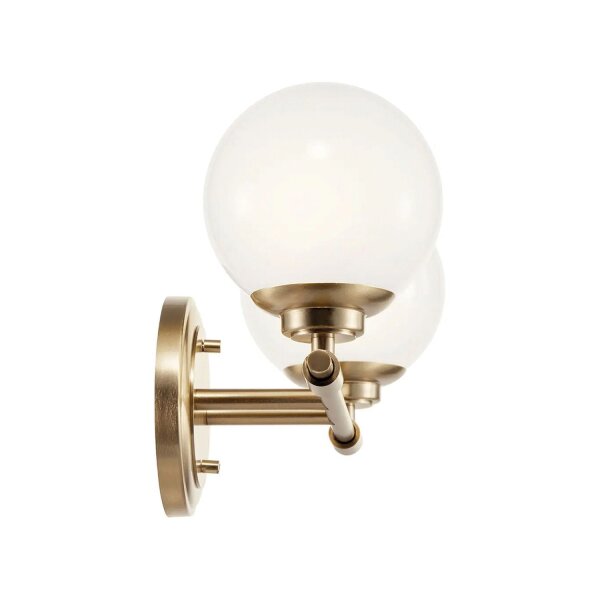 Luminaire de salle de bain mural avec 2x G9 LED 37,3 cm de large IP44 verre métal