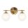 Luminaire de salle de bain mural avec 2x G9 LED 37,3 cm de large IP44 verre métal