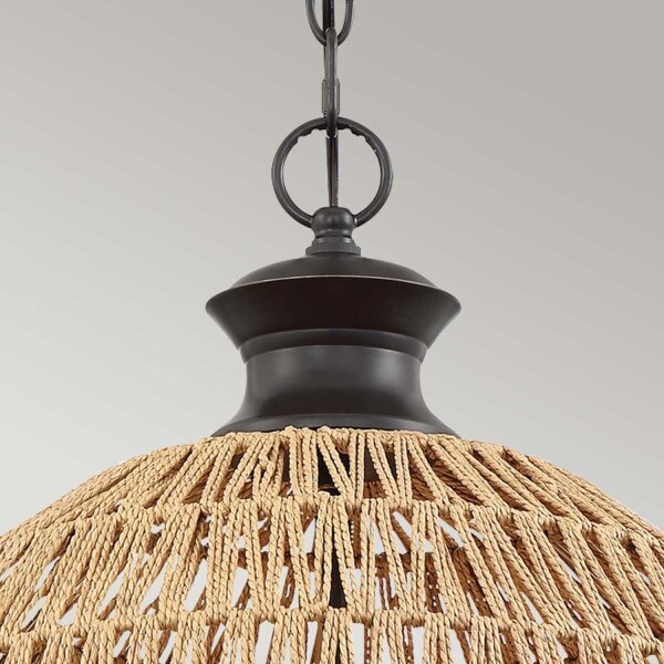 Suspension ronde Ø 46,5 cm H : max. 251,4 cm Cordon Abat-jour