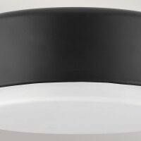 Lampe de plafonnier ronde Ø 30,5 cm noir blanc...