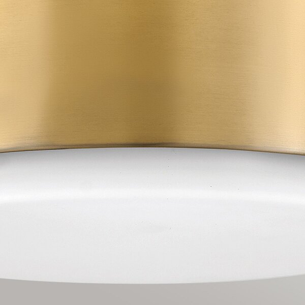 Plafonnier métal verre D : 30,5 cm rond 2x E27 laiton blanc