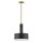 Suspension noir laiton D : 33 cm métal verre 2x E27