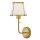 Applique tissu métal E27 hauteur 40 cm avec interrupteur