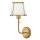 Applique tissu métal E27 hauteur 40 cm avec interrupteur