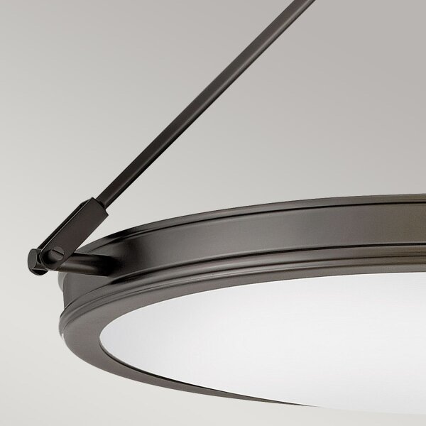 Lampe de plafonnier ronde Ø 55,8 cm Noir Blanc 4x E14 Métal Verre
