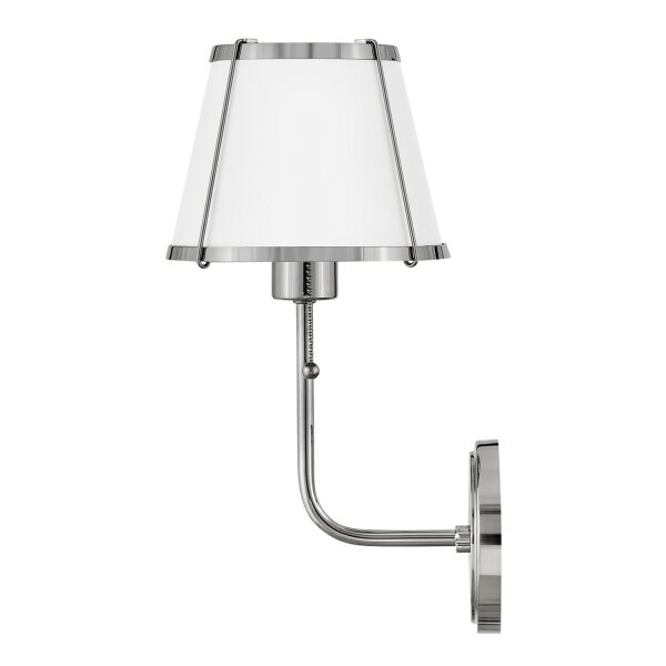 Applique avec interrupteur métal hauteur 40 cm nickel blanc