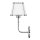 Applique avec interrupteur métal hauteur 40 cm nickel blanc