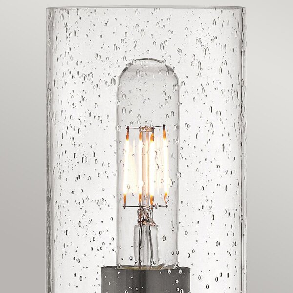 Applique métal verre hauteur 26,2 cm noir E27 GRACIA