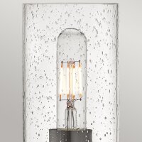 Applique métal verre hauteur 26,2 cm noir E27 GRACIA