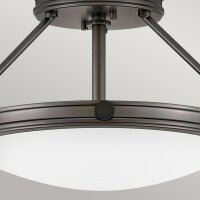 Lampe de plafonnier ronde métal verre Ø 42...