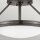 Lampe de plafonnier ronde métal verre Ø 42 cm noir blanc 3x E14