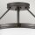 Lampe de plafonnier ronde métal verre Ø 42 cm noir blanc 3x E14