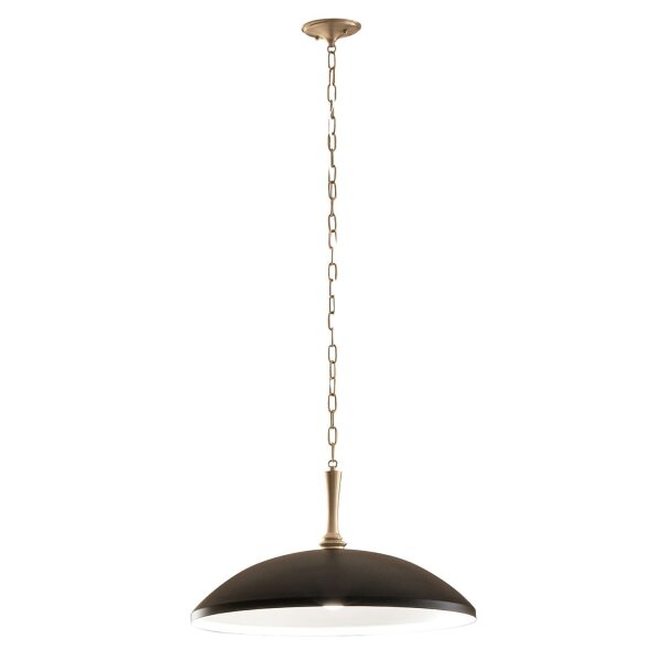 Lampe à suspendre métal E27 Ø 50,8 cm en bronze noir